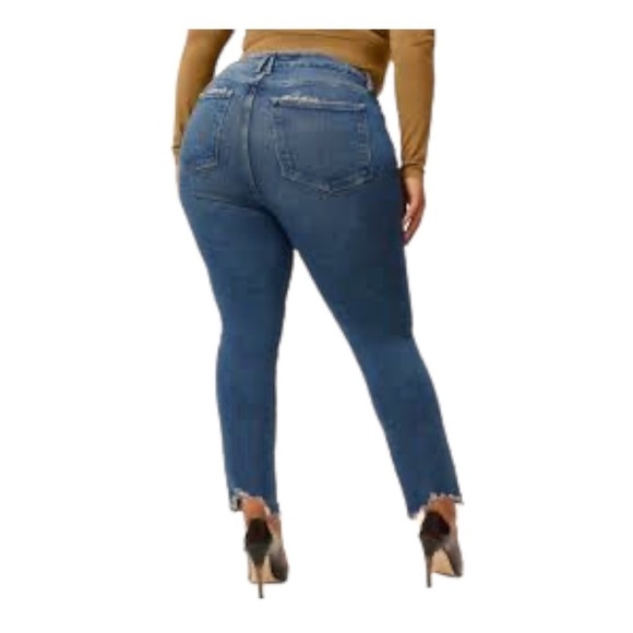 Good Legs High Waist Chew Hem Ankle Cigarette Jeans - Picture 2 of 7